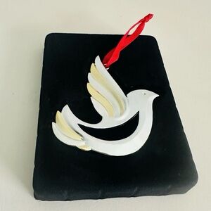 Nambe Retired Flying Dove Silver & Gold Ornament MT1420 RARE